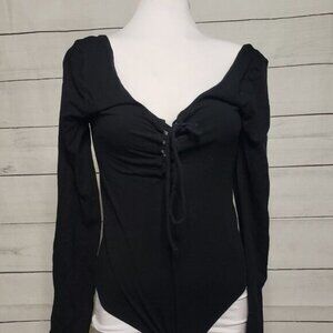 PINK Victoria's Secret black body suit medium
